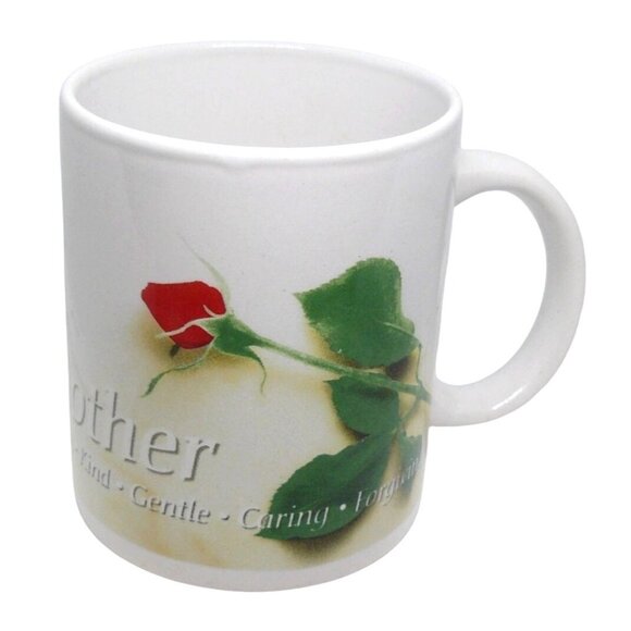 Mother Ceramic Mug With Red Rose Design & Loving Messages - Picture 1 of 6
